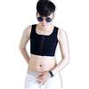 BaronHong Tomboy Trans Lesbian Middle Hooks Cotton Chest Binder Corsetto Plus Size Canotta Corta (Nero, XL)