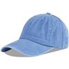 LANGZHEN Unisex Baseball cap 100% Cotone Adatto Uomini Donne Lavato Denim Regolabile Dad Hat (Blu Cielo, Taglia Unica)