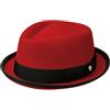LIERYS Fedora Pork Pie Feltro di Lana Donna Uomo Porkpie Impermeabile Ripiegabile Cappello Estate Inverno