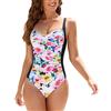 WIN.MAX Costume Intero Donna, Costume Intero con Controllo della Pancia, Costume da Bagno Taglie Forti per Donna Monokini Push-up Vintage, per Coppe da C a DD