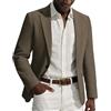 PJ PAUL JONES Sakko - Giacca sportiva da uomo in lino, con colletto a risvolto, marrone, S
