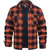KEFITEVD Giacca da Boscaiolo Uomo Cotone a Scacchi Camicia da Boscaiolo con Tasca sul Petto Inverno Maniche Lunghe Camicia Giacche Uomo Caldo Camicia di Flanella Morbido Addensato