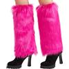 Nanxson Scaldamuscoli In Pelliccia Da Donna Peloso Scaldamuscoli Copristivali Lunghi Invernali In Pelliccia Finta Pelliccia Morbida Boot Covers Calzini Caldi al Ginocchio (Rose)