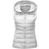 HEONSATI Donna Giacca Piumino con Cappuccio Trapuntato Giubbotto Invernali Imbottita Smanicato Curvy Piumino Mezza Stagione Senza Maniche Casuale Cappotti Donna Termica Piumini Zip Comoda Gilet Caldo