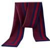 WANYING Uomo 6% Lana Sciarpa Autunno Inverno Caldo e Morbido Casual Business Gentiluomo 180 × 30 cm - a righe blu scuro & rosso