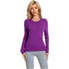 WOSICA Women's 100% Extrafine Merino Wool Long Sleeve Crew Roll Neck Jumper