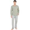 TRAMAS+ Pigiama Uomo in 100% Cotone, Pigiama Uomo Completo Lungo con Maniche Lunghe, Comodo e Traspirante - XL, Raya Machado Verde