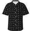 PPHGUT Skull Yoga Stampa Estate Leggero Uomo Camicia Hawaiana Manica Corta Vacanza Casual Crociera Gite, Nero , XL