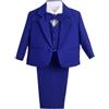 Lito Angels Children's Apparel Lito Angels Completo Elegante per Bambino Bimbo Neonato Maschio, Smoking per Matrimonio Cerimonia, Blu Reale/Nero/Avorio/Bianco
