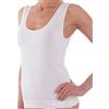BELLISSIMA BY FAP Spalla Larga in Microfibra Semplice Donna Canotta Aderente 3 Pezzi (IT, Testo, M, L, Regular, Regular, Bianco)