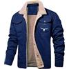 Generico Giubbino Uomo Inverno Bomber Uomo Taglie Forti Vento Imbottito Giacca Sci Jacket Termico Antivento Giubbotto Camera Leggero Lavoro Termica Abbigliamento 2#Blu Scuro XL