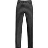 MOGU Pantaloni Eleganti da Uomo a Righe Slim Fit - Pantaloni da Abito gessati con Elastico Regolabile in Vita, Pantaloni Casual da Lavoro, Nero, L