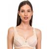 SIELEI, Reggiseno Francese con Ferretto, Realizzato in Morbido Pizzo, Tante Taglie Disponibili, Spalline Regolabili e Regolatore della Schiena in Regalo, Designed in Italy, Color Cipria, Taglia 3C