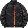 SHINROAD Giacca casual da uomo Giacca da baseball da uomo con colletto alla coreana Giacca da baseball con tasche con chiusura a cerniera Cappotto casual per uomo, Nero , L