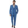 Giosal Abito Uomo Doppiopetto Vestito Completo Giacca Pantaloni Bottoni Metallo Melangiato Elegante Vari Colori (IT, Numero, 50, Regular, Regular, Blu Royal)