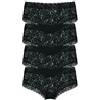 Victoria's Secret Biancheria intima Cheeky da donna in pizzo, mutandine a copertura minima per donne, confezione multipla (XS-XXL), nero, XX-Large
