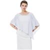 BEAUTELICATE Scialle Coprispalle Elegante Donna Stola Chiffon Scialli Cape Mantello Donna Estivo Elegante Vintage per Cerimonia Sposa Festa