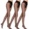 MARILYN Collant da donna Riviera 7 denari, estremamente sottile, estivo, semi-opaco, collant trasparenti con effetto trucco, rinforzo delle dita invisibile, cuciture piatte, piccolo tassello, comodo