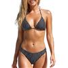 JTSONN Costume Donna Due Pezzi Bikini Set Sexy a Triangolo con Motivo a Pois Costume da Bagno Wstivo da Spiaggia con Lacci e Imbottitura per Un Effetto Push Up