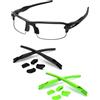 PapaViva Kit di ricambio per naso e calzini in gomma per Oakley Flak 2.0 OO9295/Flak 2.0 XL OO9188/Flak 2.0 Asian Fit