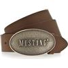 MUSTANG Pelle cintura Leather Belt W110 Mid Brown marrone