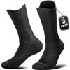 Findway 3 Paia Compressione Calzini Running Uomo Calze da Corsa,Anti-Vesciche & Con Supporto Dell'arco Plantare,Calzini Compressione da Corsa Trekking