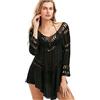 Jinsha Costume da Bagno da Donna con Gonna da Spiaggia all'Uncinetto, Top Bikini Poncho in Maglia Bikini Estivo Mimetico