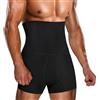 Junlan Push Up Mutande Uomo Boxer Panciera Contenitiva da Uomo Guaina Modellante Uomo Body Shaper Uomo Vita Alta (as6, Alpha, m, Regular, Regular, Nero, Medium)