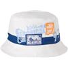 Riki Browns Kids Tropical Bucket Hat in Cotone, Misure 51-55 cm, Stampe Marine, Blu e Bianco (IT, Numero, 55, Bianco)