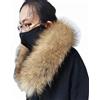 Adynice Vera Pelliccia Collo di Pelliccia Sciarpa Calda Collo di Pelliccia Delle Signore Collo di Pelliccia di Procione Parka Cappotto Cappello Trim lungo75CM larghezza18CM