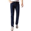 MASTINO FASHION COLLECTION Pantalone Jeans Blu Scuro 5 Tasche Pesante Elasticizzati Casual Uomo, Gamba Dritta(40W/33L)