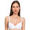 SIELEI, Reggiseno con Coppe Imbottite, Realizzato in Morbida Microfibra, con Finiture Invisibili, Ferretto Invisibile, Designed in Italy, Color Bianco, Taglia 1B