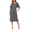 Merry Style Camicia da Notte Manica Corta Donna 91LW1 (Melange Scuro (Manica Corta), M)