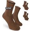 Safersox Calzini sportivi uomo e donna - con protezione antizanzare, 3 Paia, Moka, 39-42