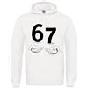 MAGLIERIA CONFORTI Felpa con Cappuccio Six Seven 6 7 Meme Brain Rot Sweatshirt Taglia Unisex Adulti Bianca o Nera Uomo Donna