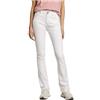 Pepe Jeans Pantaloni da Donna a Vita Media Svasati Pimlico, Bianco (Bianco), 28 W