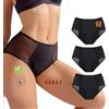 So'Cosy Set di 3 Mutande Mestruali Donna, Vita Alta, Sexy, Confortevole in Cotone Pizzo Ultra Assorbente per Flusso Abbondante | Mutandine ecologiche per incontinenza, Assorbenti Post Parto.