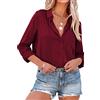 NONSAR Camicetta da Donna Elegante a Maniche Lunghe con Colletto Alto, da Ufficio, Casual
