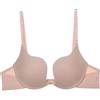 TOSOFT Reggiseno Push-up Sexy for Donna Intimo da Sposa Deep U Low Cut Backless Bralette Reggiseno con Scollo Profondo Reggiseni Invisibili (Color : Nude, Size : 95/42D)