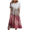 Cocila Abiti Lunghi Estivi Donna Abito Midi da Donna, Abito da Spiaggia Casual Estivo Abito Manica Lunga Dolcevita Abiti Estivi Donna Curvy Vestiti per Il Mare Donna Vestito Rosso Donna Elegante