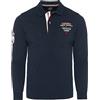 Carisma Polo a maniche lunghe da uomo in cotone - Maglietta a maniche lunghe da uomo con ricamo - Piacevole vestibilità regolare, blu navy