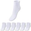 Prisco Calze Sanitarie Donna in Cotone Filo di Scozia, Calzini Sanitari Corti per Diabetici, senza Elastico per una Perfetta Circolazione, Calze Corte Infermiera Bianche o Nere, 6 paia (Bianco, 35-38)