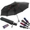 JAGUAR Ombrello Pieghevole Antivento Firmato, Mini Ombrello Piccolo Tascabile con Apertura Automatica, Ombrellino per Viaggio, da Tenere in Auto Sempre Pronto all'Uso (Misura da Chiuso: 28,5cm) Nero
