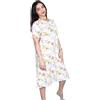 Leedya Camicia da Notte Donna Estiva, Made in Italy - Vestaglia 100% Cotone - Pigiama vestibilità Svasata e Morbida - Maniche Corte 7 Bottoni (845_Turchese, L)