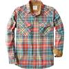 Dubinik® 6 oz Camicia Uomo Flanella Camicia Pile Cotone Western Cowboy Bottone di Perla Manica Lunga Pesante Quadri Vintage Quadri A Patchwork 4XL
