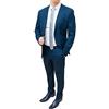 FB CLASS Abito Completo Uomo Sartoriale Blu Slim Fit Elegante Blazer Giacca con Pantaloni (48, Blu)