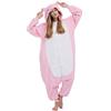 DELEY Adulto Animale Pigiama Onesies Maiale Donna Uomo Halloween Pigiama Costume Animali Pigiama di Felpa Pigiameria S