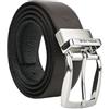 Police Cintura Reversibile Uomo in Vera Pelle, Made in Italy, alta 3,5cm, Senza Cuciture, Regolabile e Accorciabile, Con Scatola