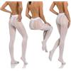 sesto senso 3 paia Collant Con Cucitura Posteriore Riga Donna 20 Den Velati Transparenti Bianco XL