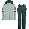 CMP Set Tuta Sci da Bambina in Twill, 35W0335 (Jade, 140)